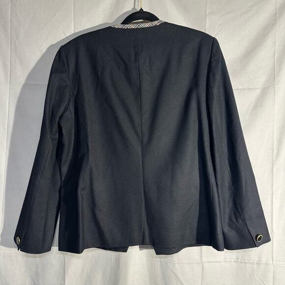 Vintage Pendleton Jacket Womens Large Black Blazer Virgin Wool Made USA Button - Picture 3 of 8